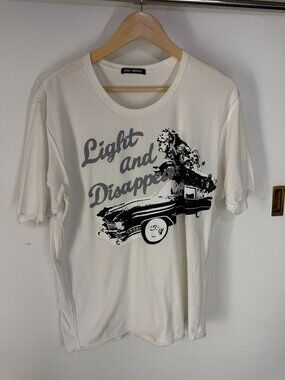 issey miyake japanese import white cotton tee size L